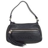 CHANEL 2001-2003 Black Caviar Hobo Bag