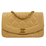 CHANEL * 1994-1996 Beige Lambskin Diana Small