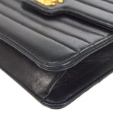 CHANEL 1991-1994 Black Lambskin horizontal Flap Bag