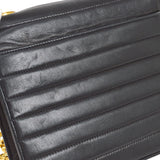 CHANEL 1991-1994 Black Lambskin horizontal Flap Bag