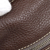 CHANEL 2003-2004 Brown Caviar Embossed Logo Shoulder Bag