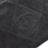 CHANEL 1986-1988 Diamond Camera Bag Mini Black Suede