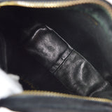 CHANEL 1986-1988 Diamond Camera Bag Mini Black Suede