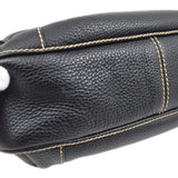 CHANEL 2003-2004 Black Caviar Embossed Logo Hobo Bag