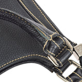 CHANEL 2003-2004 Black Caviar Embossed Logo Hobo Bag