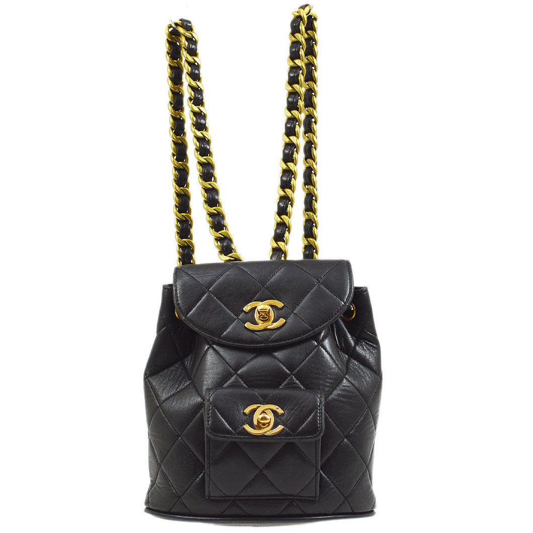 CHANEL DUMA Quilted Chain Backpack Mini 43924