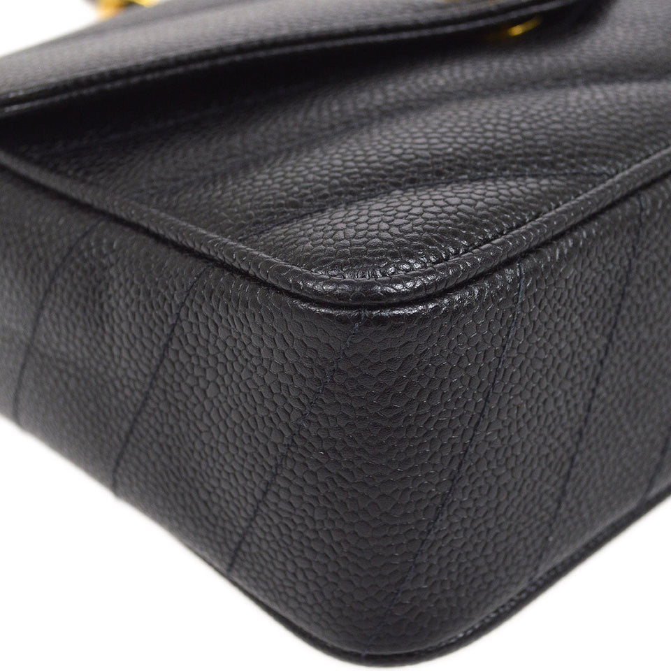 CHANEL 1994-1996 Chevron Letter Flap Bag