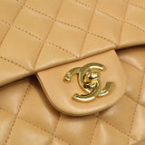 CHANEL 2004-2005 Classic Flap Medium Beige Lambskin
