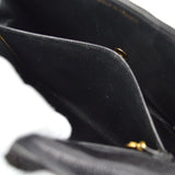 CHANEL 1994-1996 Big CC Straight Flap Bag Medium Black Caviar