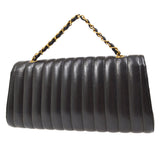 CHANEL 1994-1996 Black Lambskin Vertical Evening Bag