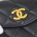 CHANEL 1994 Belt Bum Bag Black Lambskin #75