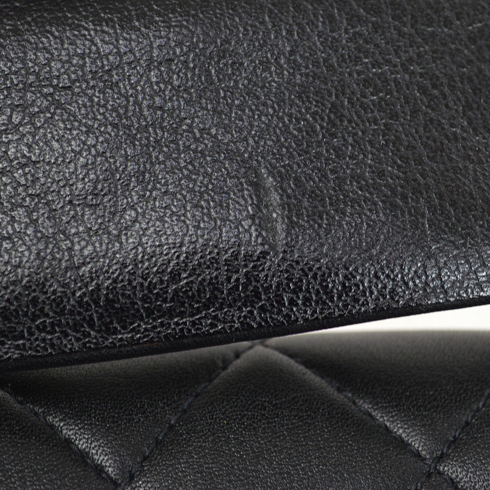 CHANEL 1994 Belt Bum Bag Black Lambskin #75