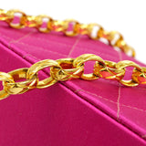 CHANEL * 1989-1991 Pink Satin Border Flap Mini