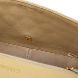 CHANEL 1986-1988 Beige Lambskin Border Flap Medium