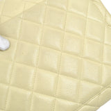 CHANEL 1996 Ivory Caviar Straight Flap Large