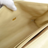 CHANEL 1996 Ivory Caviar Straight Flap Large