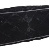 CHANEL 1991-1994 Black Velvet Diamond Camera Bag Small