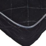 CHANEL 1991-1994 Black Velvet Diamond Camera Bag Small