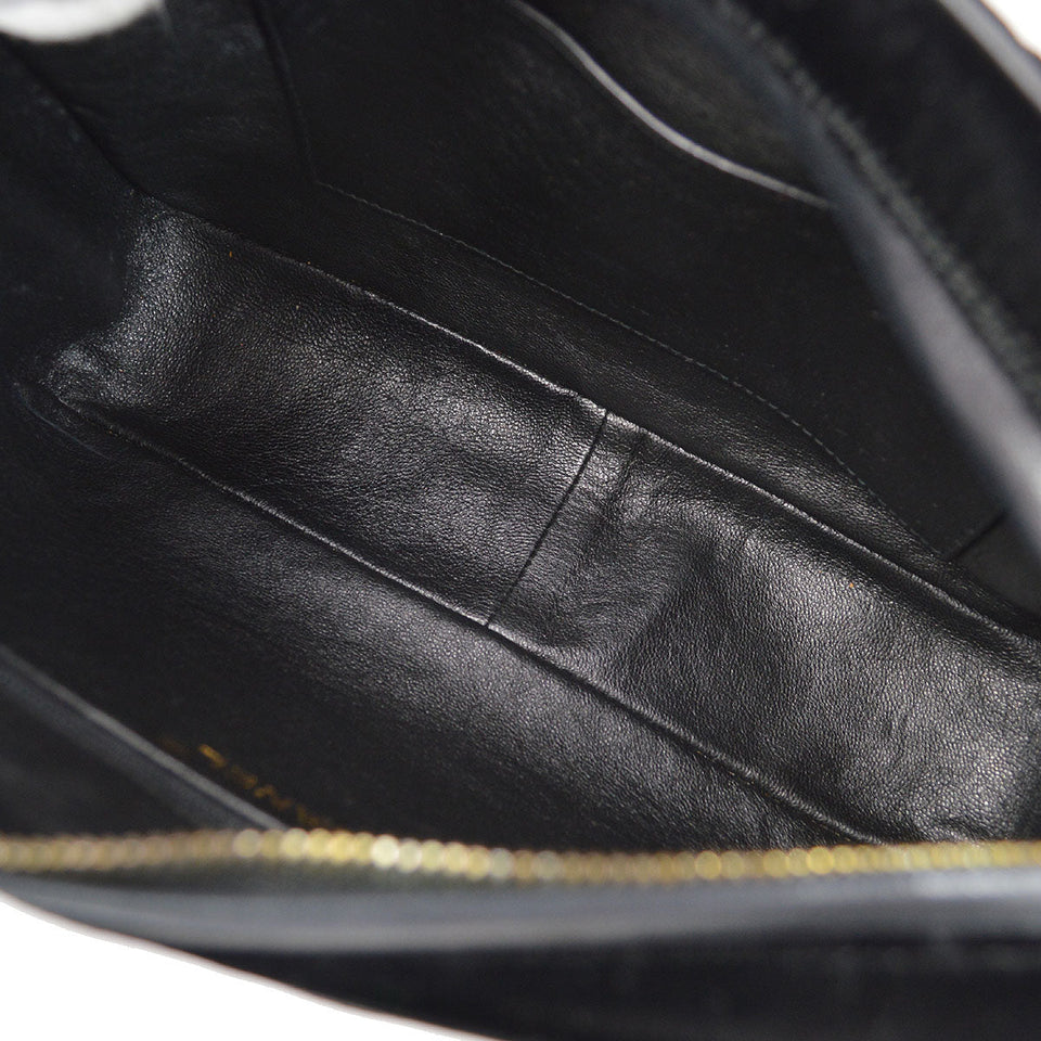 CHANEL 1991-1994 Black Velvet Diamond Camera Bag Small