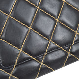 CHANEL 2000-2001 Gunmetal Hardware Wild Stitch Straight Flap Large