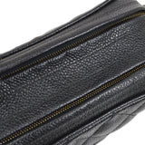 CHANEL 1991-1994 Black Caviar Diamond Camera Bag Mini