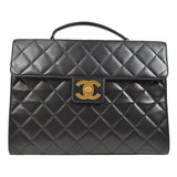 CHANEL 1996-1997 Black Lambskin Briefcase