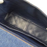 CHANEL 1996-1997 Denim Faux Tortoiseshell Chain Classic Flap Jumbo