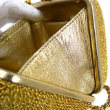 CHANEL 1998 Woven Evening Bag Gold