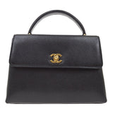 CHANEL 1999 Black Caviar Kelly 25