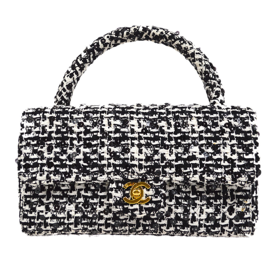 CHANEL 1994 Tweed Top Handle Bag