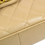CHANEL 1994-1996 Beige Lambskin Classic Flap Jumbo