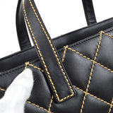 CHANEL 2004 Black Calfskin Wild Stitch Handbag