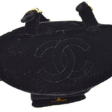 CHANEL * 1994-1996 Black Velvet Duma Backpack Small