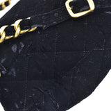CHANEL * 1994-1996 Black Velvet Duma Backpack Small