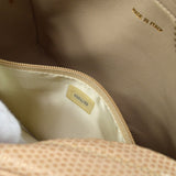 CHANEL * 1986-1988 Beige Lizard Diamond Camera Bag Mini