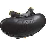 CHANEL * 1991-1994 DUMA Backpack Small Black Lambskin
