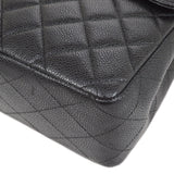 CHANEL 2000-2001 Classic Flap Jumbo Black Caviar