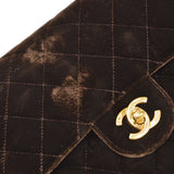 CHANEL 1994-1996 Brown Velvet Classic Flap Backpack Medium