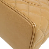 CHANEL 2003-2004 Beige Caviar Medallion Tote