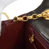 CHANEL 1991-1994 Black Lambskin Vertical Flap Bag Small