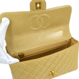 CHANEL 1994 Classic Flap Handbag Set Beige Lambskin