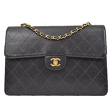 CHANEL 1998 Classic Flap Sellier Jumbo Black Caviar