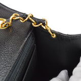 CHANEL 1998 Classic Flap Sellier Jumbo Black Caviar