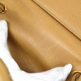 CHANEL 1999 Beige Caviar Trapezoid Shoulder Bag