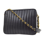 CHANEL 1994-1996 Vertical Letter Flap Jumbo Black Caviar