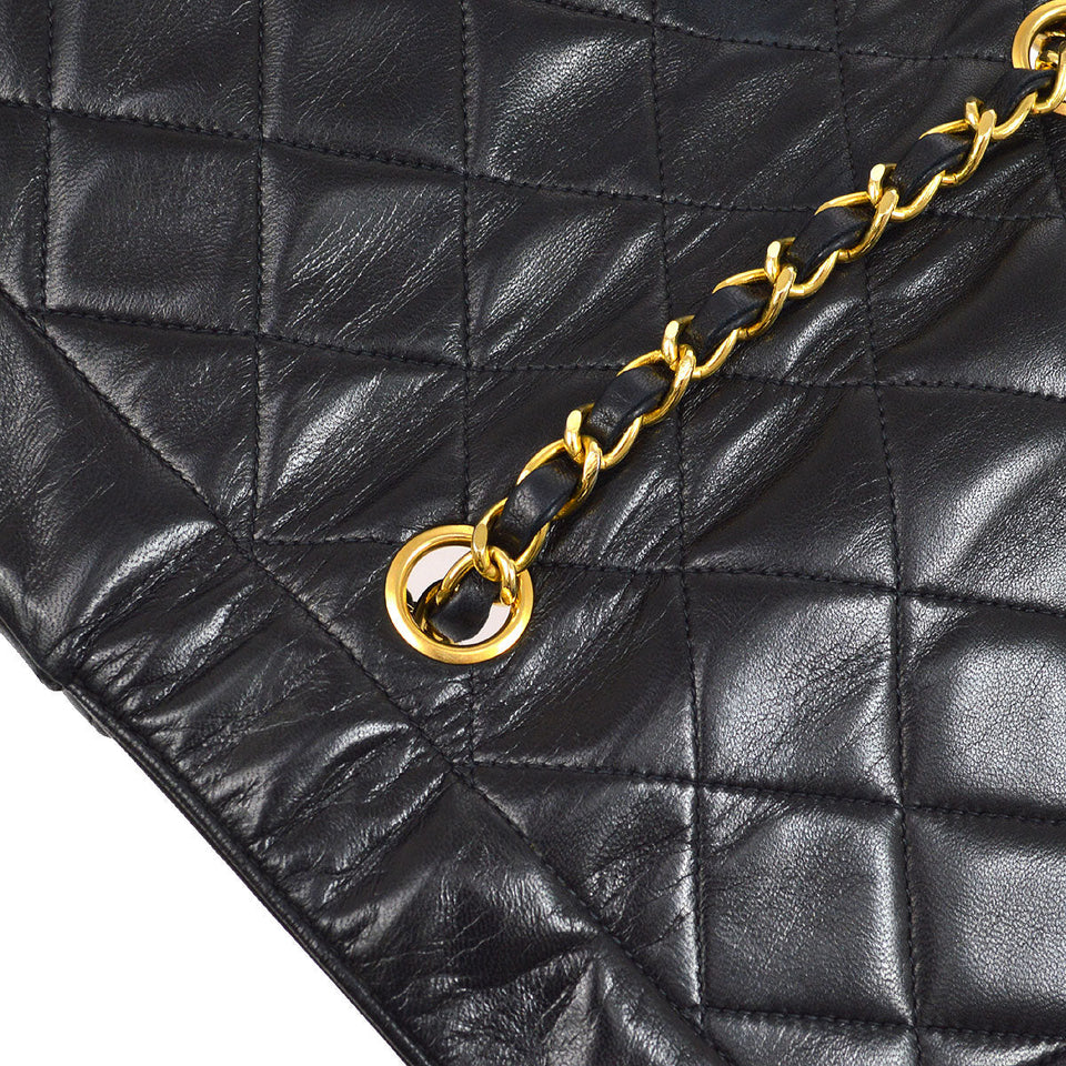 CHANEL 1991-1994 Black Lambskin Diana Flap Small