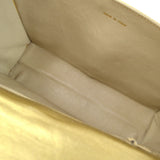 CHANEL 1989-1991 Gold Lambskin Diamond Full Flap
