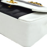CHANEL 1991-1994 Vertical Border Flap Mini Navy Lambskin