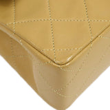 CHANEL 1989-1991 Beige Lambskin Classic Square Flap 17