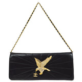 CHANEL 2001 Eagle Evening Bag Black Lambskin